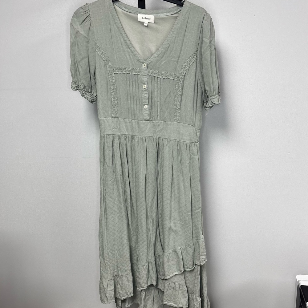 Böhme Women’s Dusty Green Women’s Dress with Pockets Medium
